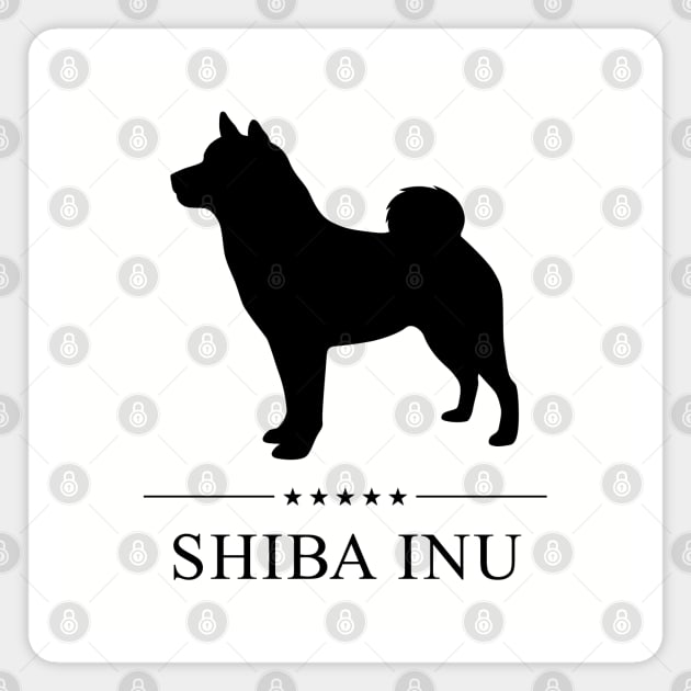 Shiba Inu Black Silhouette Magnet by millersye